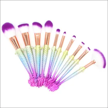 7-10 pcs New Electroplated Scrub Mermaid Tail Makeup Brush Set Facial Contouring Eyeshadow Brush Lip Brush Makeup Tool
7-10 pcs New Electroplated Scrub Mermaid Tail Makeup Brush Set Facial Contouring Eyeshadow Brush Lip Brush Makeup Tool