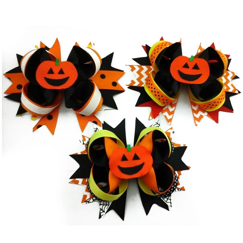 5 inch Halloween Boutique pumpkin Hair Bows Alligator Clip Kids Cartoon Girls Handmade Hair Accessories Ribbon hair clip
5 inch Halloween Boutique pumpkin Hair Bows Alligator Clip Kids Cartoon Girls Handmade Hair Accessories Ribbon hair clip