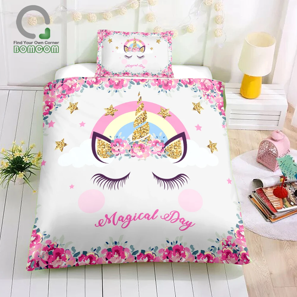 BOMCOM Unicorn Duvet Cover Set Gifts for Teens Unicorn Lovers Chubby Pink Cheeks Unicorn Face Magical Day Bedding Set
BOMCOM Unicorn Duvet Cover Set Gifts for Teens Unicorn Lovers Chubby Pink Cheeks Unicorn Face Magical Day Bedding Set