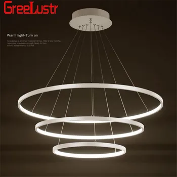 Modern Acrylic Circle Pendant Lights DIY White HangLamp For Dinning Bedroom 3 Rings Aluminum Pendant Lamp Suspension Luminaires
Modern Acrylic Circle Pendant Lights DIY White HangLamp For Dinning Bedroom 3 Rings Aluminum Pendant Lamp Suspension Luminaires