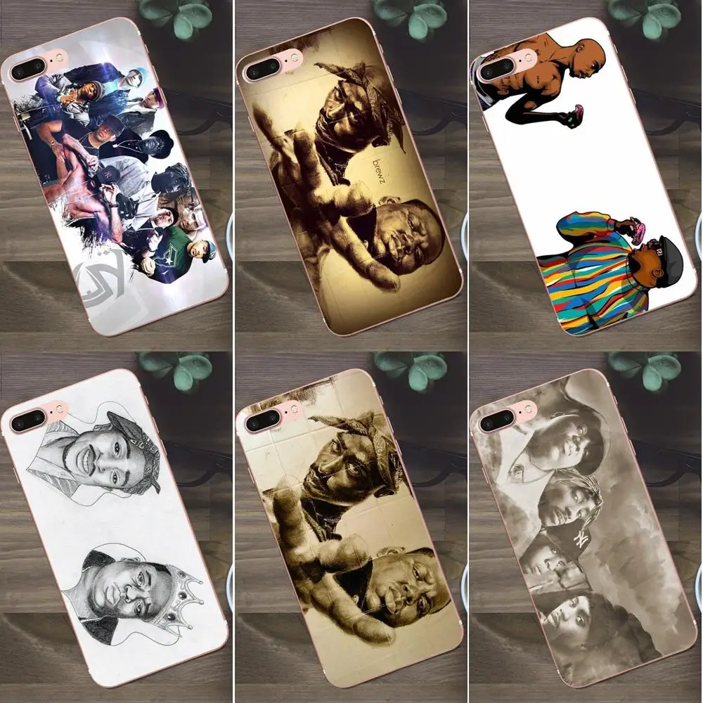 Защитный чехол из ТПУ для Huawei G8 Honor 5C 5X 6 6X 7 8 9 Y5II Mate P7 P8 P9 P10 P20 Lite Plus 2017 Biggie & Tupac Face Rap