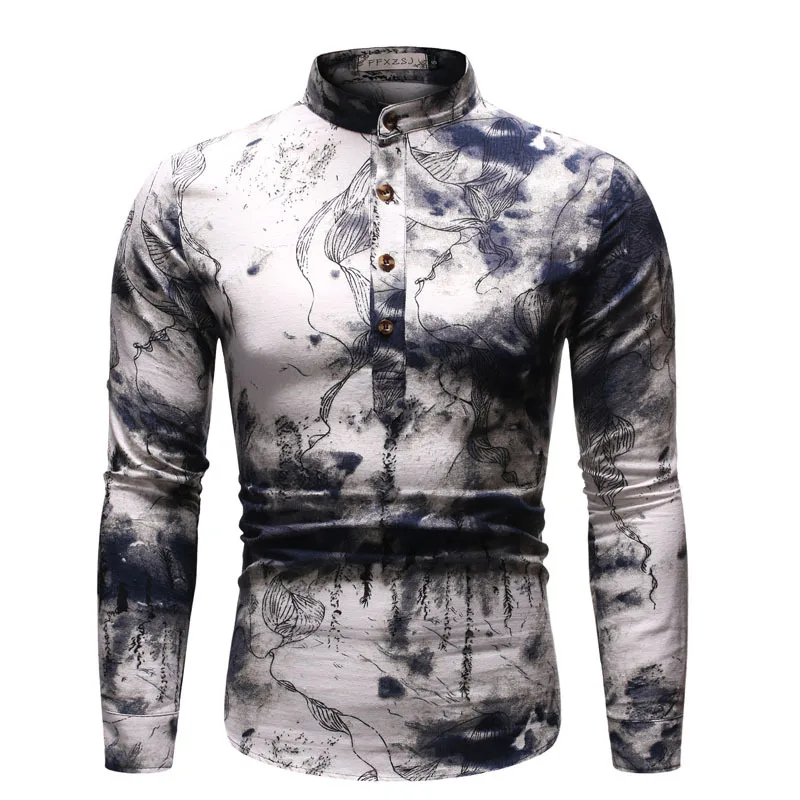 FFXZSJ spring and autumn new print shirt ethnic style casual shirt stand collar long sleeve high quality casual shirt size
FFXZSJ spring and autumn new print shirt ethnic style casual shirt stand collar long sleeve high quality casual shirt size