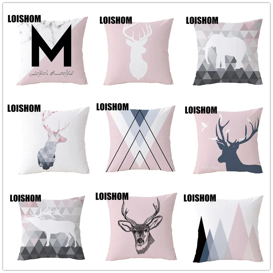 Pink Geometric Deer Cushion Cover Home Decor Velvet Pillow Cover For Sofa 45*45cm Decorative Elephant Pillows Case
Pink Geometric Deer Cushion Cover Home Decor Velvet Pillow Cover For Sofa 45*45cm Decorative Elephant Pillows Case