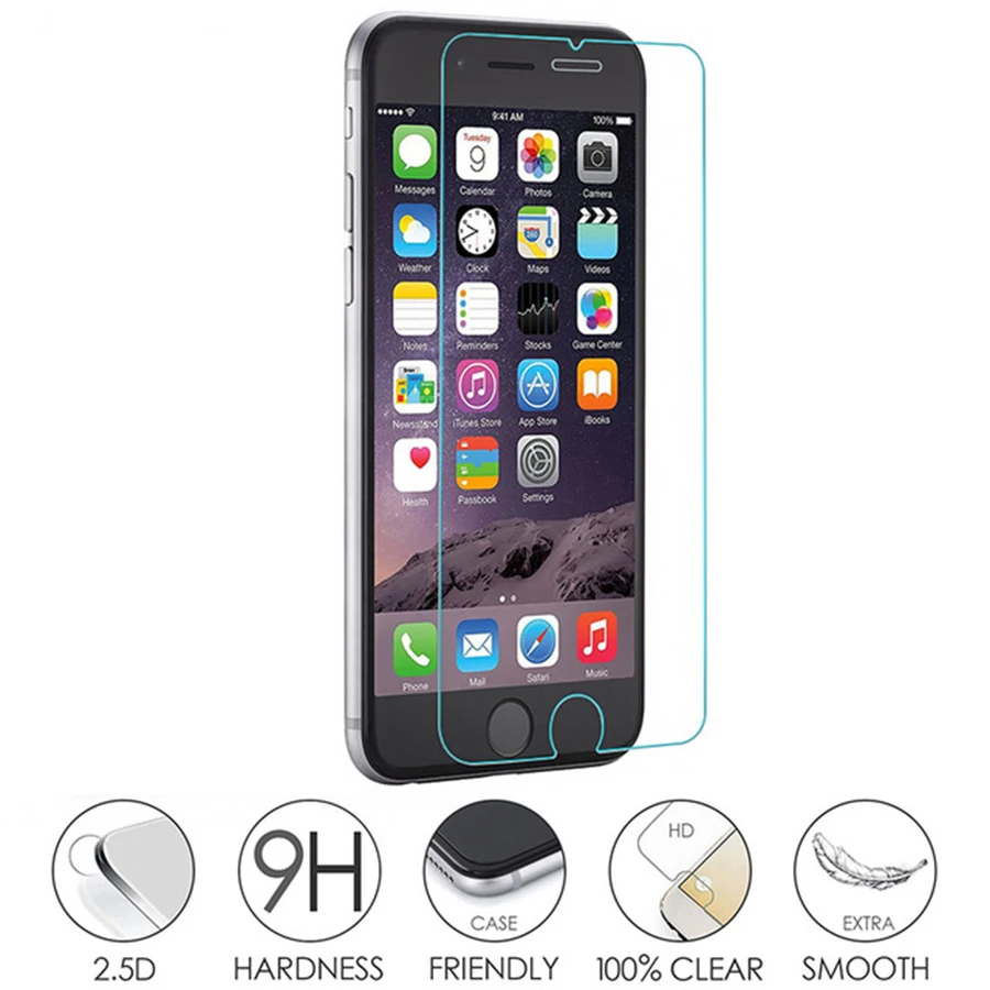Защитное стекло для iphone 5s закаленное 5 If 6 7 8 Plus защита экрана стекло|Защитные