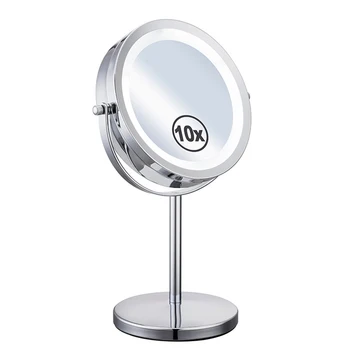 7 Inch 10 Times Zoom Round Mirror Double-Sided Makeup Mirror Metal LED Rotating Decorative Mirror Magnifying Glass Bracket Gift
7 Inch 10 Times Zoom Round Mirror Double-Sided Makeup Mirror Metal LED Rotating Decorative Mirror Magnifying Glass Bracket Gift