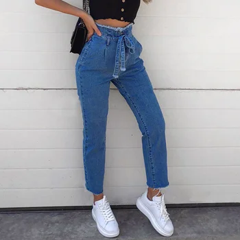 2019 New Women Lady Jeans Pencil Pants Denim High Waist Belt Fashion Slim Female Trouser Jeans Women Clothing Pantalones Mujer
2019 New Women Lady Jeans Pencil Pants Denim High Waist Belt Fashion Slim Female Trouser Jeans Women Clothing Pantalones Mujer