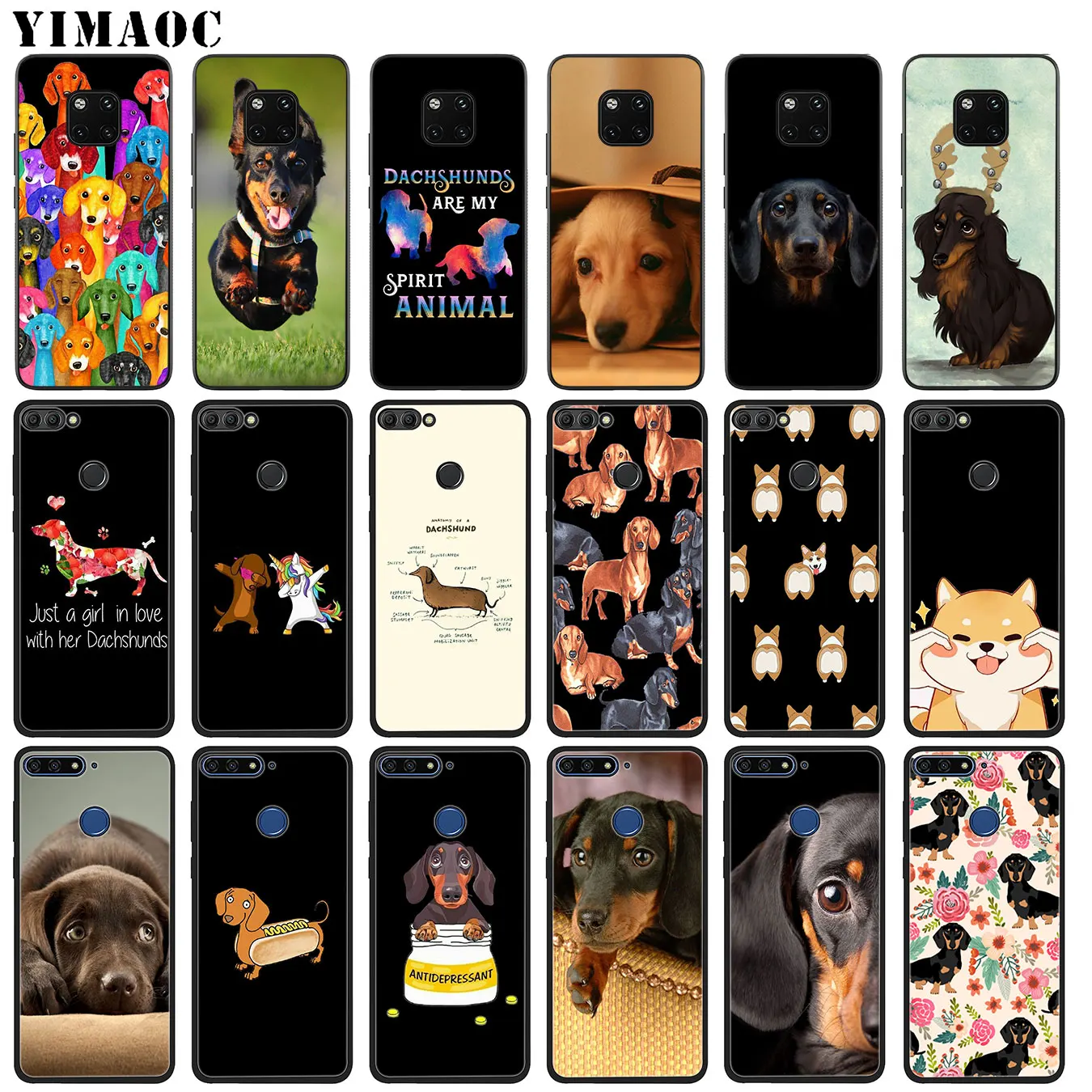 YIMAOC Dachshund Dog pug Soft Silicone Phone Case for Huawei Mate 30 20 10 Pro Lite Nova 5I 3i 3 2i 2 Lite Black Cover
YIMAOC Dachshund Dog pug Soft Silicone Phone Case for Huawei Mate 30 20 10 Pro Lite Nova 5I 3i 3 2i 2 Lite Black Cover