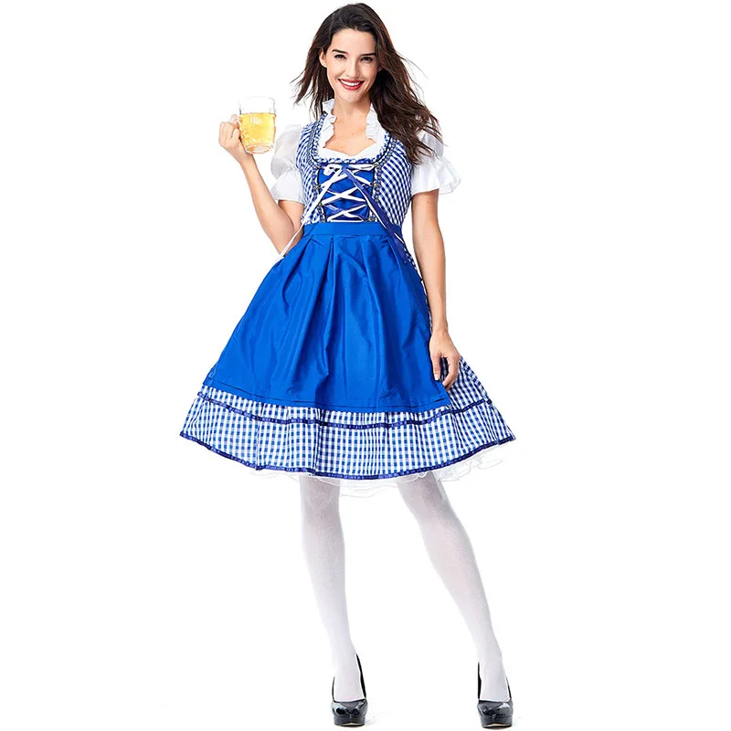 2018 German Traditional Oktoberfest Trachten Beer Girls Clothes Women Dirndl Plaid Dress Maid Wench Costume Outfit For Ladies
2018 German Traditional Oktoberfest Trachten Beer Girls Clothes Women Dirndl Plaid Dress Maid Wench Costume Outfit For Ladies