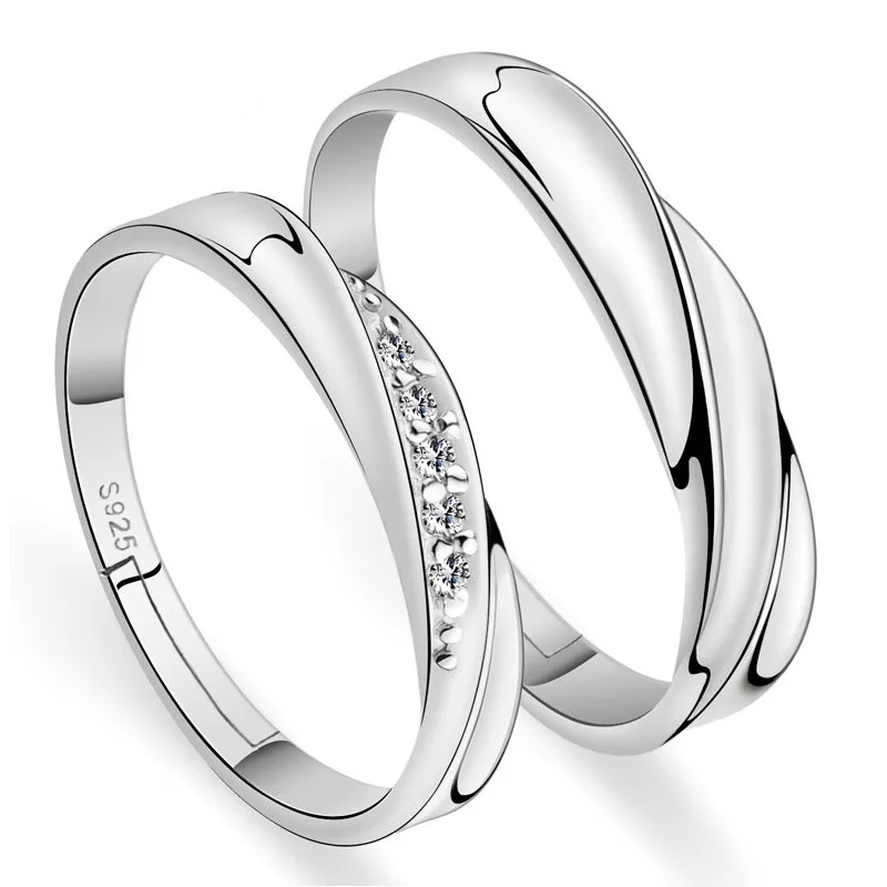 100% 925 sterling silver new fashion shiny crystal lovers`couple wedding rings jewelry female men`s open ring finger gift cheap
100% 925 sterling silver new fashion shiny crystal lovers`couple wedding rings jewelry female men`s open ring finger gift cheap