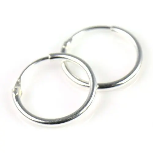 Image Sterling Silver Small Endless Hoop Earrings for cartilage, Nose and lips, 3 8 inch Diameter=9.5mm ,PT 698