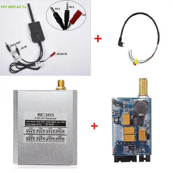 Cheapest FPV Kit 5.8G 200mW 8CH AV Transmitter TS351+RC305 Receiver+802W WIFI Transmitter+SJ4000 AV Cable For Cheerson CX-20
Cheapest FPV Kit 5.8G 200mW 8CH AV Transmitter TS351+RC305 Receiver+802W WIFI Transmitter+SJ4000 AV Cable For Cheerson CX-20