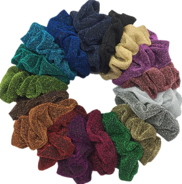 Glitter Metalic hair scrunchies Elastic Ponytail Holder for Women & Girl Fashion satin chiffon Tie Accessoires velvet headwear
Glitter Metalic hair scrunchies Elastic Ponytail Holder for Women & Girl Fashion satin chiffon Tie Accessoires velvet headwear