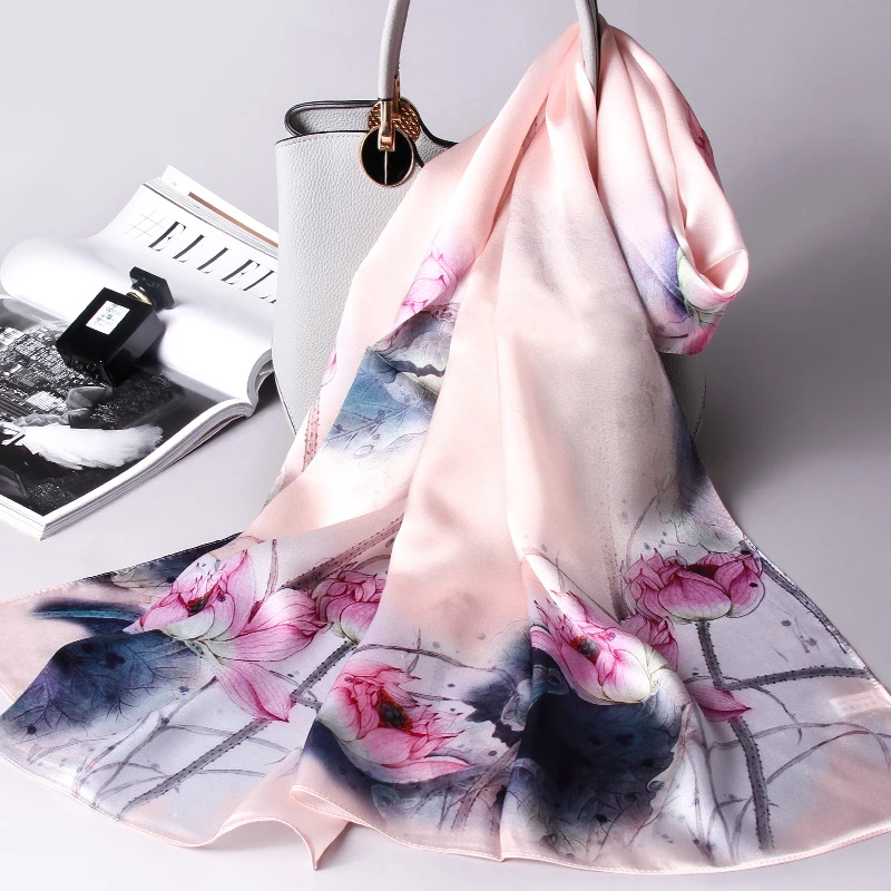 Women 100% Real Silk Scarf Shawls Wraps Print Luxury Brand Hangzhou Natural Silk Scarves Headscarf Foulard Femme For Ladies
Women 100% Real Silk Scarf Shawls Wraps Print Luxury Brand Hangzhou Natural Silk Scarves Headscarf Foulard Femme For Ladies
