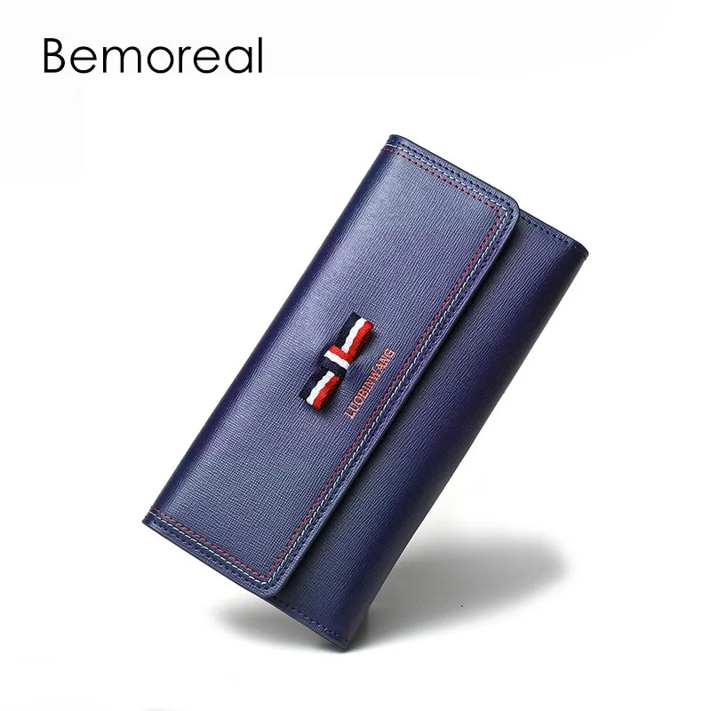 Bemoreal Women genuine leather wallet Hasp Bow Long wallets slim Cell Phone Pocket purses luxury brand panelled Fashion Purse
Bemoreal Women genuine leather wallet Hasp Bow Long wallets slim Cell Phone Pocket purses luxury brand panelled Fashion Purse
