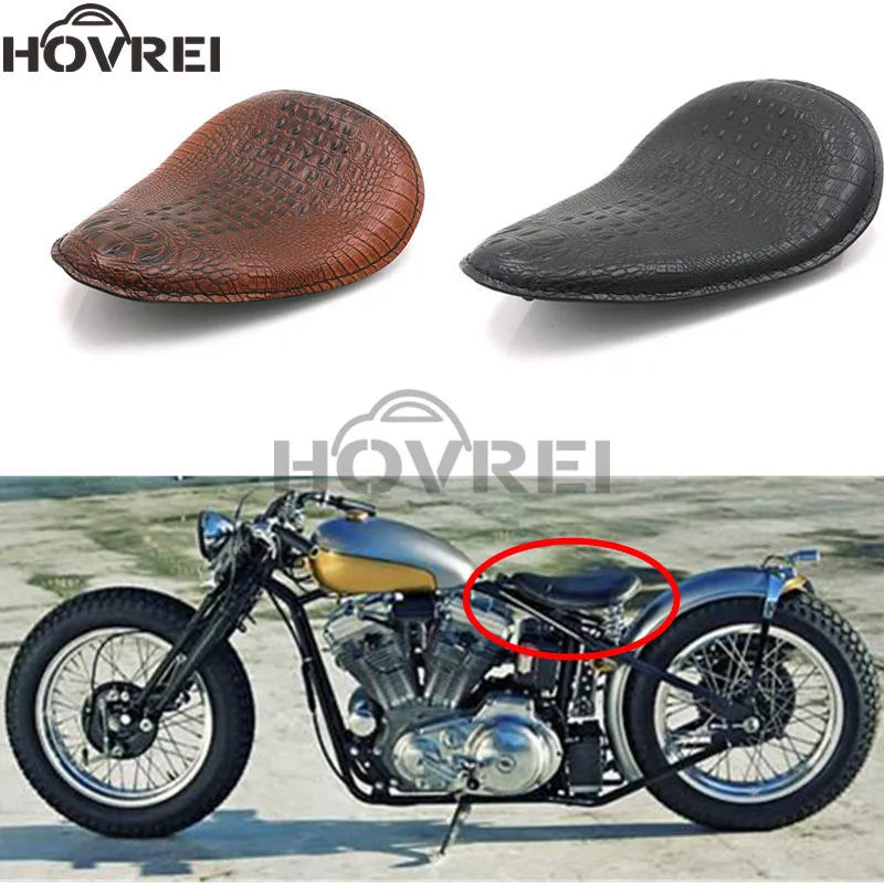 retro Motorcycle Crocodile Leather solo Saddle Seats Pad Seat Mount Bracket Spring For Harley Chopper Bobber Seat cushion cover
retro Motorcycle Crocodile Leather solo Saddle Seats Pad Seat Mount Bracket Spring For Harley Chopper Bobber Seat cushion cover