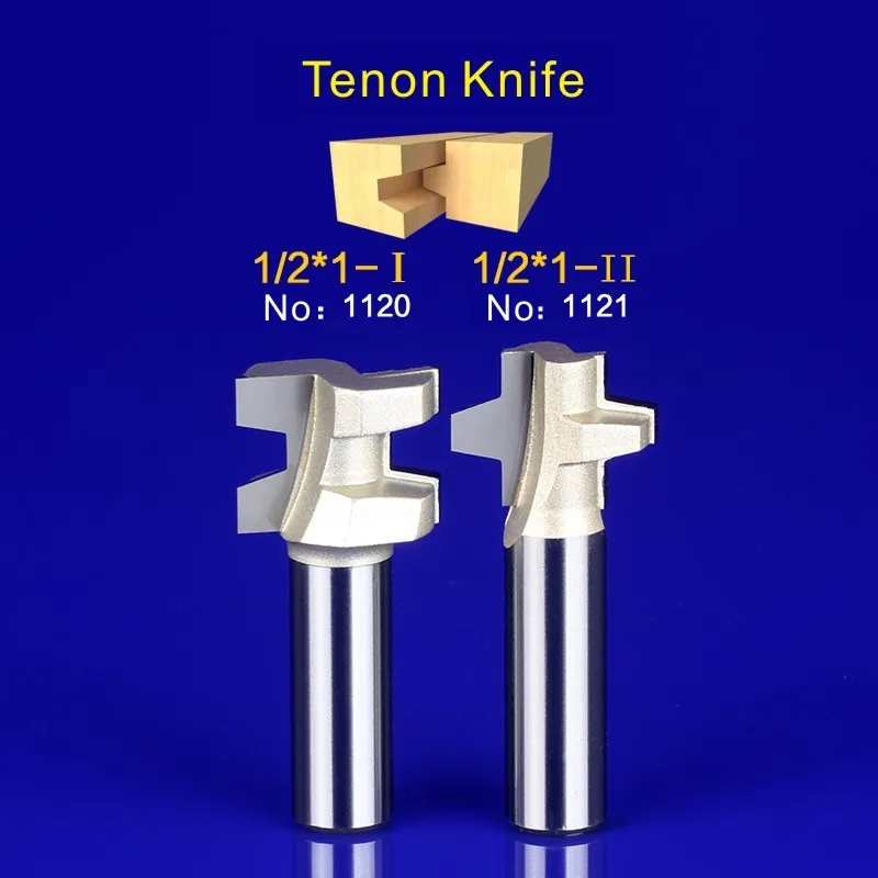 2Pcs Tongue & Groove Router Bit Set 1/2 Inch Shank Wood Milling Cutter door knife 1120-1121