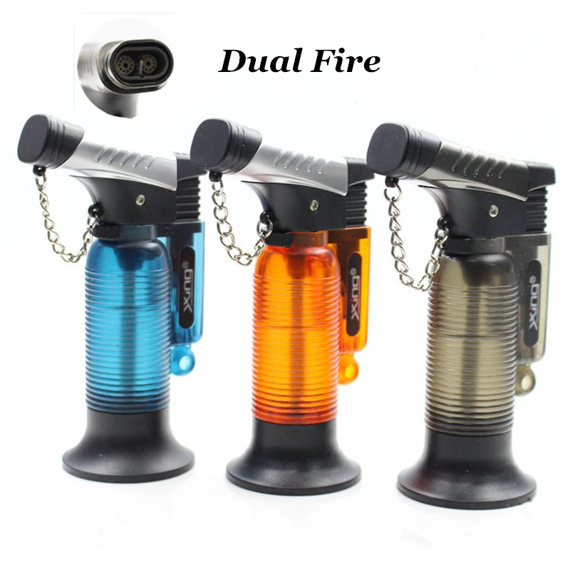 Dual Fire Cigar Pipe Torch Turbo Lighter Portable Spray Gun For Kitchen BBQ Windproof Jet Butane Gas Lighter For Outdoor 1300 C
Dual Fire Cigar Pipe Torch Turbo Lighter Portable Spray Gun For Kitchen BBQ Windproof Jet Butane Gas Lighter For Outdoor 1300 C