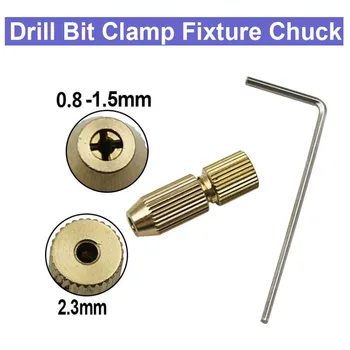 2.3mm Brass Electric motor shaft Mini Chuck Fixture Clamp 0.8mm-1.5mm Small To Drill Bit Micro Chuck fixing device
2.3mm Brass Electric motor shaft Mini Chuck Fixture Clamp 0.8mm-1.5mm Small To Drill Bit Micro Chuck fixing device