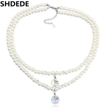 SHDEDE Crystal from Swarovski White Imitation Pearl Beaded Necklace Pendant Strand Women Bride Wedding Party Jewelry -15984
SHDEDE Crystal from Swarovski White Imitation Pearl Beaded Necklace Pendant Strand Women Bride Wedding Party Jewelry -15984