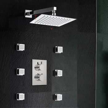 doccia NEW Square Rain 8 " Thermostatic Shower Faucet Set W/ 6 Massage Jets Body Spray -Free Shipping
doccia NEW Square Rain 8 " Thermostatic Shower Faucet Set W/ 6 Massage Jets Body Spray -Free Shipping