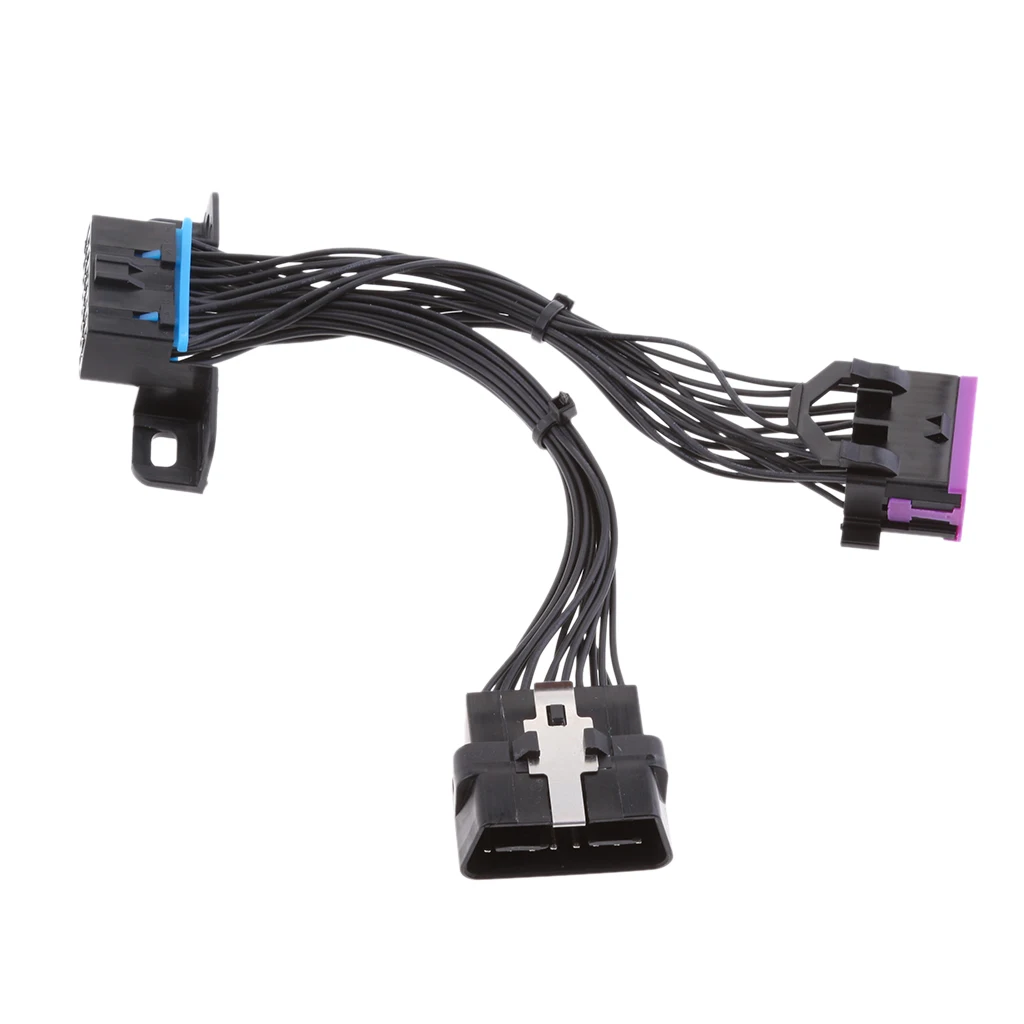 16-Pin 1 to 2 OBD2 OBD II Y Splitter Male to Female Diagnostic Connector Cable Adapter for All Cars High Performance 20.5cm 16-Pin 1 to 2 OBD2 OBD II Y Splitter Male to Female Diagnostic Connector Cable Adapter for All Cars High Performance 20.5cm