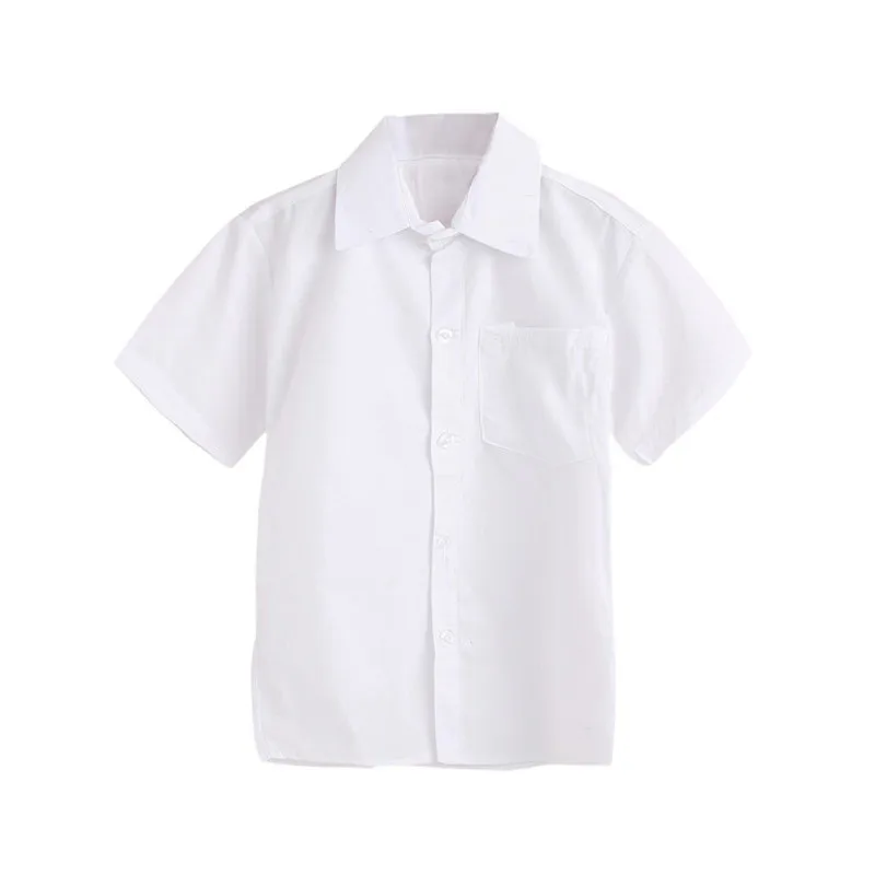 Детская рубашка для мальчиков Повседневная хлопковая белая на весну детская