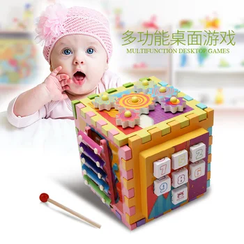 New 6-in-1 Shape Geometry Treasure Box Building Blocks Wood Multi-function Board Game Enlightenment Puzzle Early Learning toys 
New 6-in-1 Shape Geometry Treasure Box Building Blocks Wood Multi-function Board Game Enlightenment Puzzle Early Learning toys