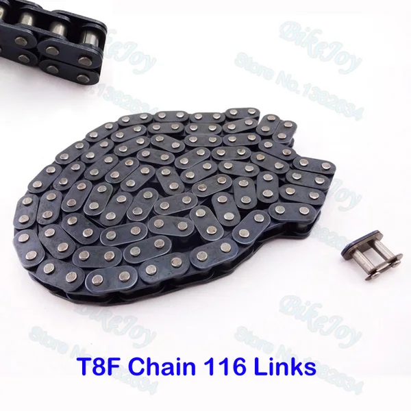 460mm T8F Chain 116 Links with Spare Master Link For 47cc 49cc 2 Stroke Dirt Pocket Mini Moto Cross Bike ATV Quad Go Kart
460mm T8F Chain 116 Links with Spare Master Link For 47cc 49cc 2 Stroke Dirt Pocket Mini Moto Cross Bike ATV Quad Go Kart