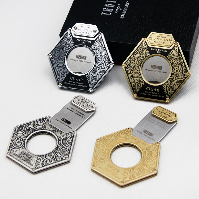 High-end Cool Portable GadgetsHexagonal copper Stainless Steel Sharp Cigar Cutter Cigar Punch Four styles
High-end Cool Portable GadgetsHexagonal copper Stainless Steel Sharp Cigar Cutter Cigar Punch Four styles