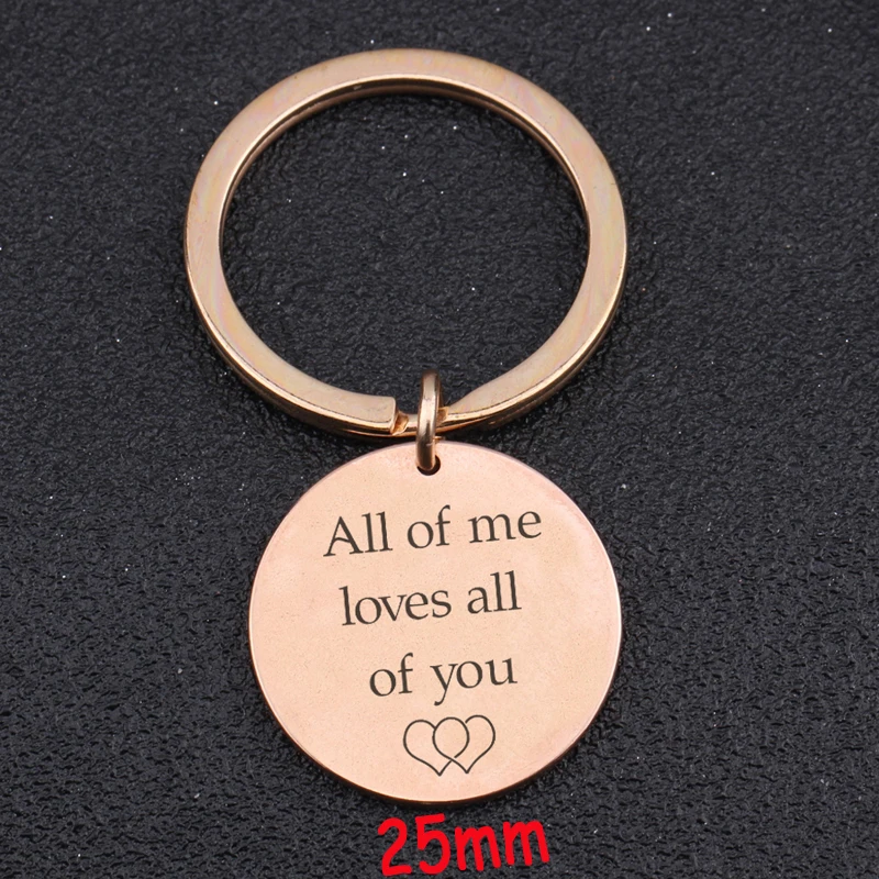 Hand Stamped All Of Me Loves All Of You Keychain For Lover Couple Jewelry Gift Fashion Round Key Ring Charm Holder
Hand Stamped All Of Me Loves All Of You Keychain For Lover Couple Jewelry Gift Fashion Round Key Ring Charm Holder