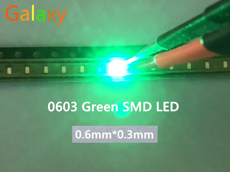 500 шт./лот SMD 0603 светодиодный супер яркий зеленый прозрачный СВЕТОДИОДНЫЙ