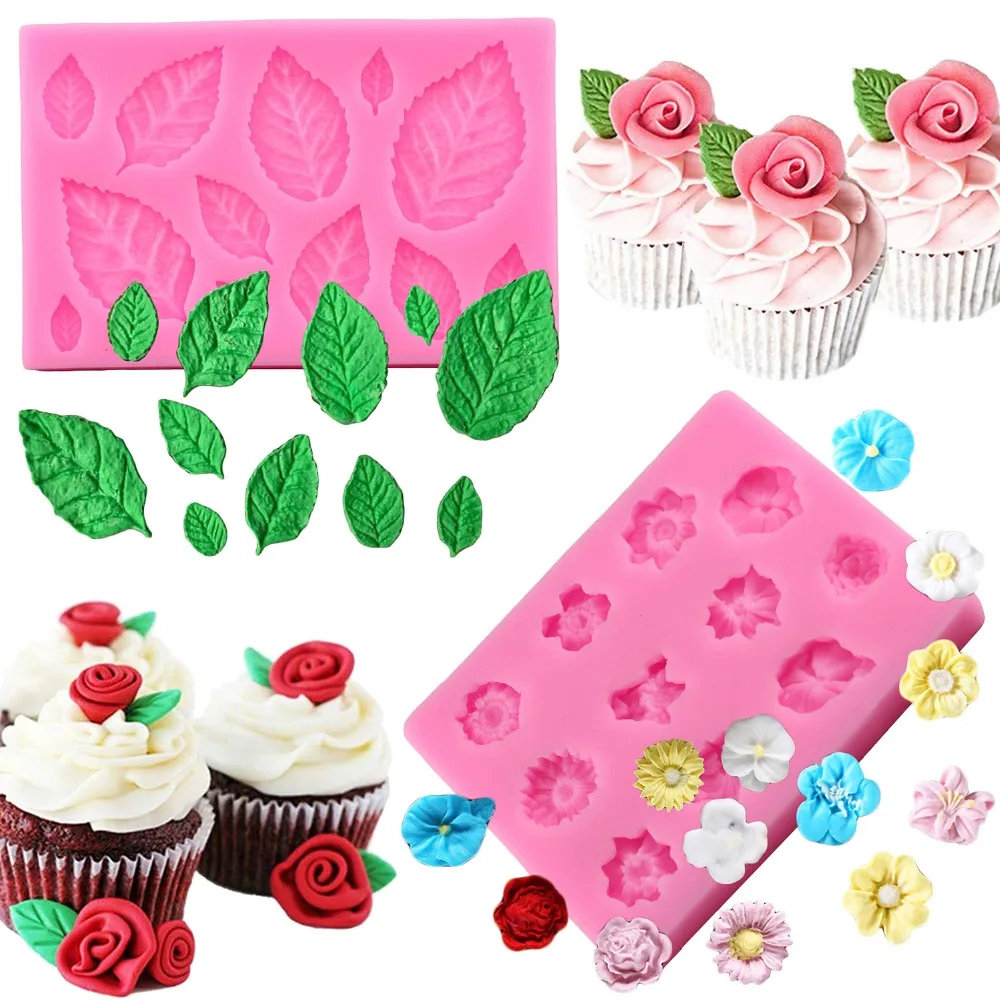Flower Rose Leaf Silicone Mold Chocolate Fondant Molds Party Cake Decorating Mould Resin Clay Polymer Kitchen Baking Tools
Flower Rose Leaf Silicone Mold Chocolate Fondant Molds Party Cake Decorating Mould Resin Clay Polymer Kitchen Baking Tools