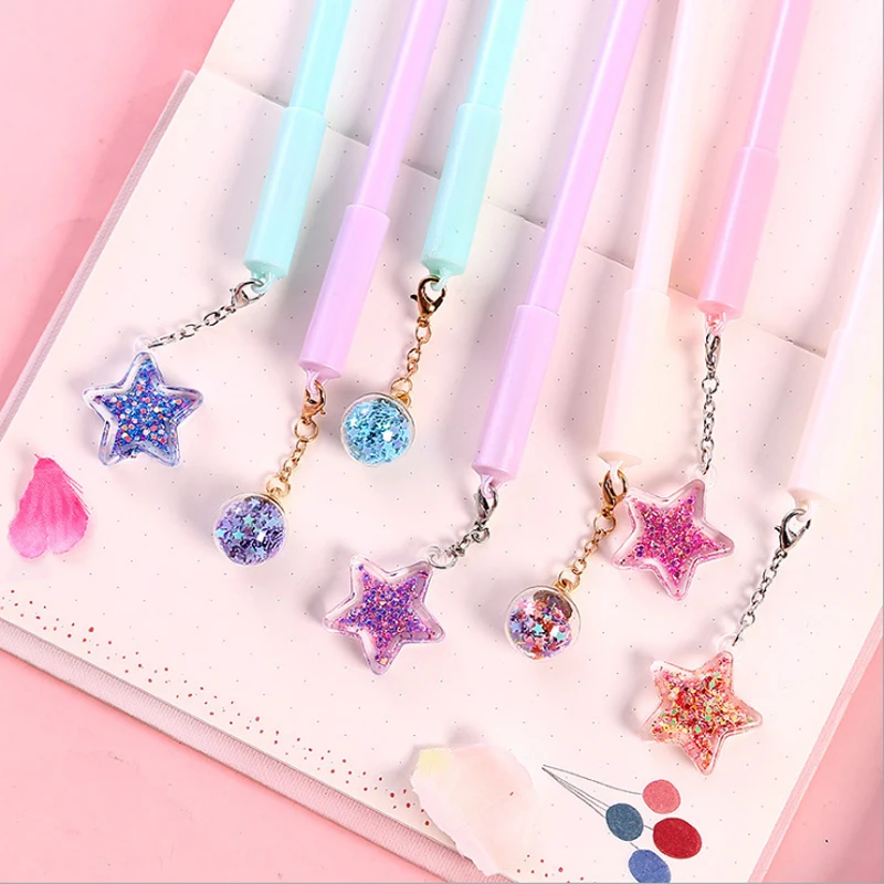 1 Pcs/Lot Pink Star pendant gel pen kawaii stationery writing pens canetas material escolar office school supplies
1 Pcs/Lot Pink Star pendant gel pen kawaii stationery writing pens canetas material escolar office school supplies