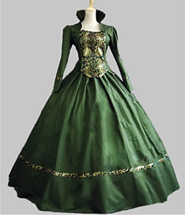 Rococo Victorian Costume Women's Dress Party Costume Masquerade Green Vintage Cosplay dress ball gown
Rococo Victorian Costume Women's Dress Party Costume Masquerade Green Vintage Cosplay dress ball gown