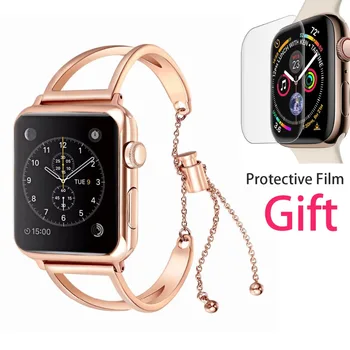 For Apple Watch Bands 44/40/38/42mm Women Watch Bracelet Adjustable Stainless Steel Strap with Pendant for iWatch Series 4 3 2 1
For Apple Watch Bands 44/40/38/42mm Women Watch Bracelet Adjustable Stainless Steel Strap with Pendant for iWatch Series 4 3 2 1