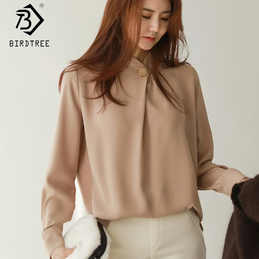 2019 Spring Women Loose Chiffon Shirt Blouse Button Stand Collar Elegant Long Sleeve New Fashion Causal Solid Top Hot T8D508C
2019 Spring Women Loose Chiffon Shirt Blouse Button Stand Collar Elegant Long Sleeve New Fashion Causal Solid Top Hot T8D508C