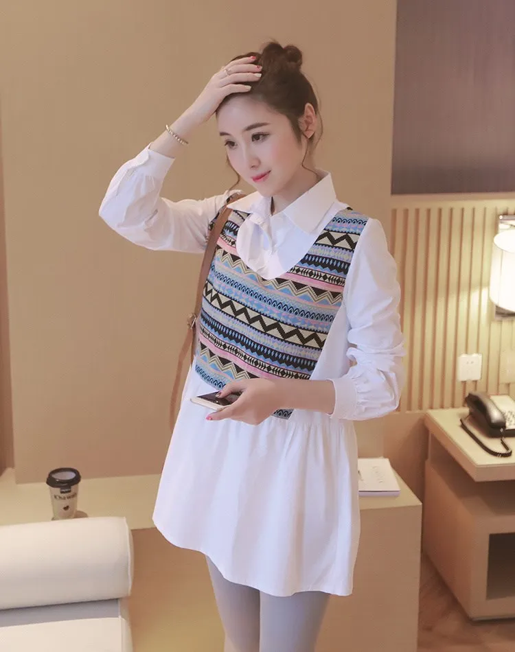 Maternity Blouses Dress Pregnant Women False Two Pieces Long Sleeve Pregnancy Tops Clothes Plus Size Solid Maternity Dres Shirts
Maternity Blouses Dress Pregnant Women False Two Pieces Long Sleeve Pregnancy Tops Clothes Plus Size Solid Maternity Dres Shirts