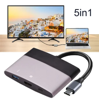 5in1 4K 1080P Type C to USB 3.0 HUB Mouse U Disk HDMI Video Adapter HDTV Converter for MACBOOK PC Huawei Samsung to TV Projector
5in1 4K 1080P Type C to USB 3.0 HUB Mouse U Disk HDMI Video Adapter HDTV Converter for MACBOOK PC Huawei Samsung to TV Projector