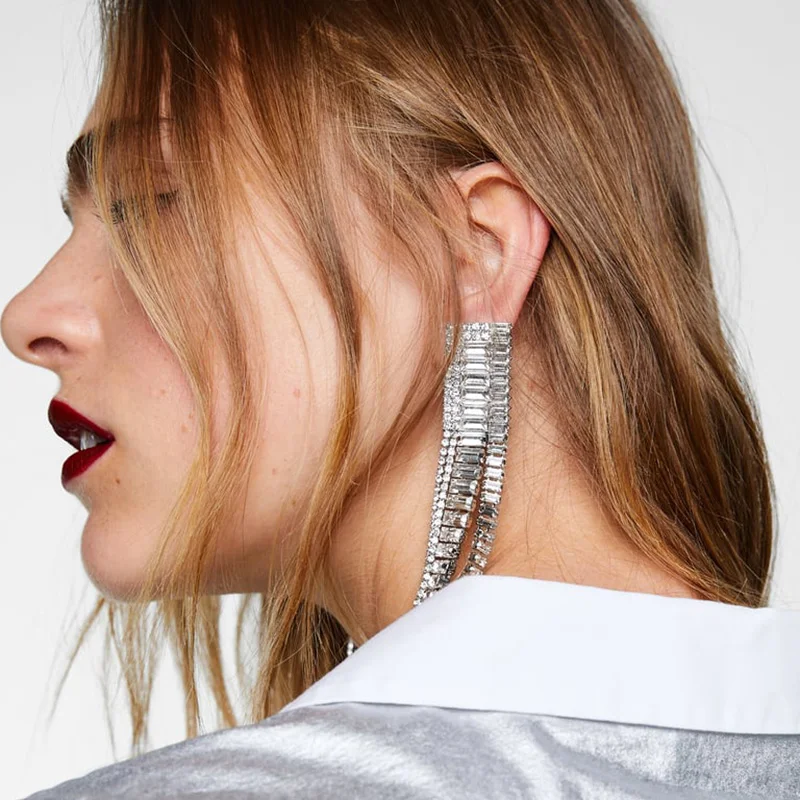 JUJIA Hot Brand Trendy Silver Crystal Long Earrings Drop Dangle Earrings For Women Fashion Jewelry Wholesale
JUJIA Hot Brand Trendy Silver Crystal Long Earrings Drop Dangle Earrings For Women Fashion Jewelry Wholesale