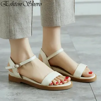 EshtonShero Summer Women Sandals Round Toe shoes Women's Flat heel Women Shoes Crystal Ankle Strap Beach Shoes Size 3-8
EshtonShero Summer Women Sandals Round Toe shoes Women's Flat heel Women Shoes Crystal Ankle Strap Beach Shoes Size 3-8