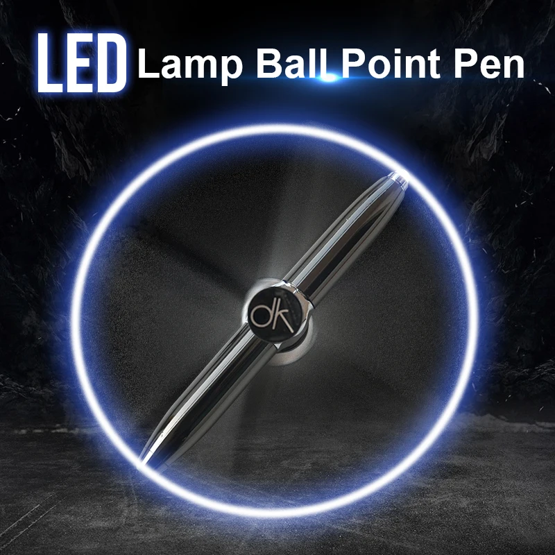 

Decompression LED Light Lamp Ball Point Pen Relieve Stress Finger Gyro Leisure Toys Fidget Spinner Multi-Function Gyroscope Pen