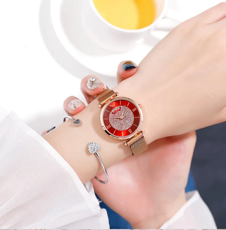 Luxury Brand Ladies Watch Star Sky Diamond Dial Women Bracelet Watches Magnetic Stainless Steel Leather Wristwatches Reloj Mujer 13 HTB1rXj.e8Cw3KVjSZFuq6AAOpXaI