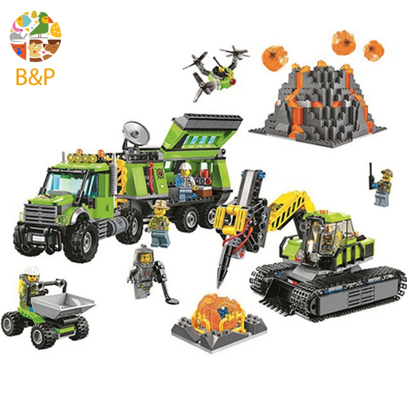 60124 City Series Volcano Exploration Base Geological Prospecting Building Block Bricks Toys For Children Compatible with 10641
60124 City Series Volcano Exploration Base Geological Prospecting Building Block Bricks Toys For Children Compatible with 10641