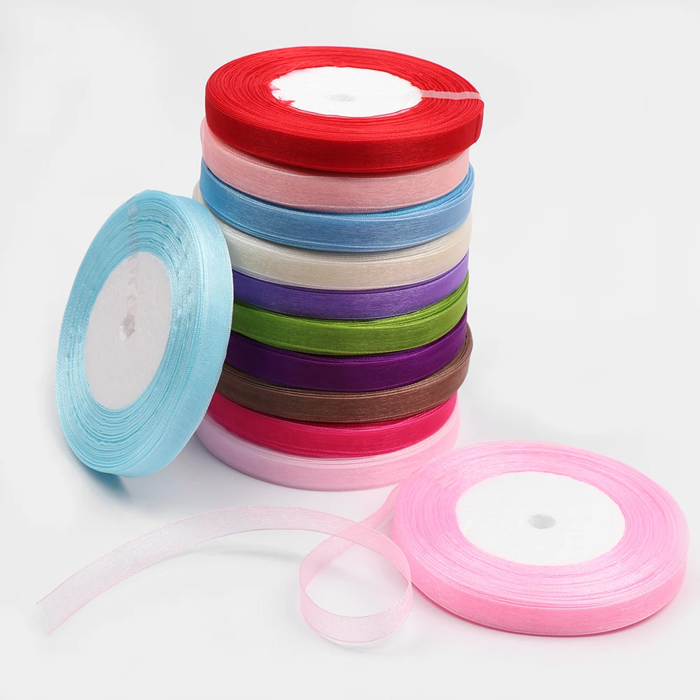 45M/Roll 10/20mm Fabric Silk Satin Organza Polyester Ribbon For Sewing Wedding Party Decoration Wedding Crafts Gift Packing Belt
45M/Roll 10/20mm Fabric Silk Satin Organza Polyester Ribbon For Sewing Wedding Party Decoration Wedding Crafts Gift Packing Belt