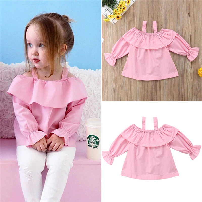 Long Sleeve Ruffles Neck Lovely Children Girls Summer T-shirt Tops Solid Color New Fashion Blouse For Girls
Long Sleeve Ruffles Neck Lovely Children Girls Summer T-shirt Tops Solid Color New Fashion Blouse For Girls