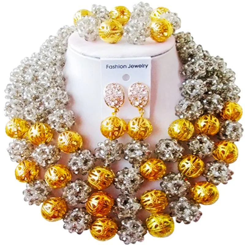 Ethnic Grey Handmade Nigerian Wedding Crystal Beads Bridal Jewelry Set for Women 3C-SJXJS-10
Ethnic Grey Handmade Nigerian Wedding Crystal Beads Bridal Jewelry Set for Women 3C-SJXJS-10