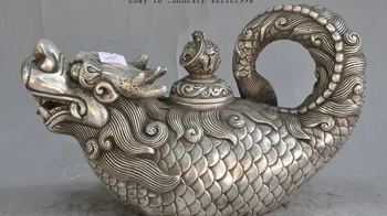 decoration bronze factory outlets Tibet Silver Old China Dynasty Silver Auspicious Scleropages Dragon Fish Wine Tea Pot Flagon
decoration bronze factory outlets Tibet Silver Old China Dynasty Silver Auspicious Scleropages Dragon Fish Wine Tea Pot Flagon
