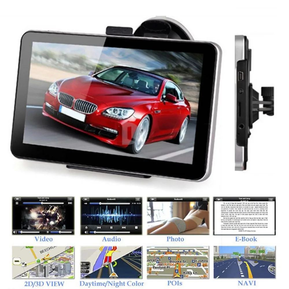 7 inch Car GPS Navigation 800MHz 128MB 8GB TFT Touch Screen FM Bluetooth Worldwide Map Truck GPS Navigators with Sun Shield
7 inch Car GPS Navigation 800MHz 128MB 8GB TFT Touch Screen FM Bluetooth Worldwide Map Truck GPS Navigators with Sun Shield