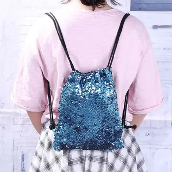 Drawstring Bag Strap Panelled Double Color Sequins Women Men Shoulder Bag Designed Straps for Backpack Bolsas Feminina
Drawstring Bag Strap Panelled Double Color Sequins Women Men Shoulder Bag Designed Straps for Backpack Bolsas Feminina