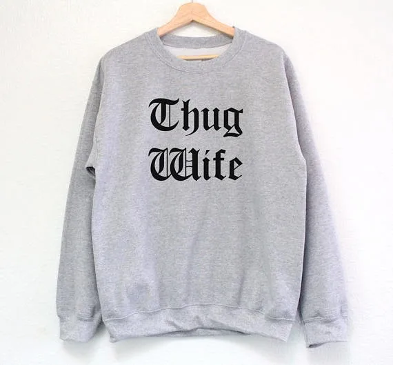 Skuggnas Thug Wife Unisex Sweatshirt Long Sleeve Fashion Casual Jumper Hoodies Casual Cotton tumblr aesthetic harajuku tops
Skuggnas Thug Wife Unisex Sweatshirt Long Sleeve Fashion Casual Jumper Hoodies Casual Cotton tumblr aesthetic harajuku tops